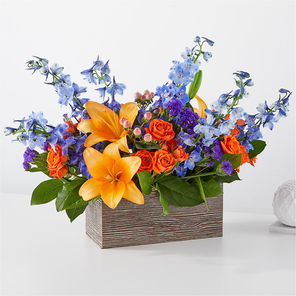 Radiant Citrus Box Bouquet – Sandelas Flower Shop, Chicago IL