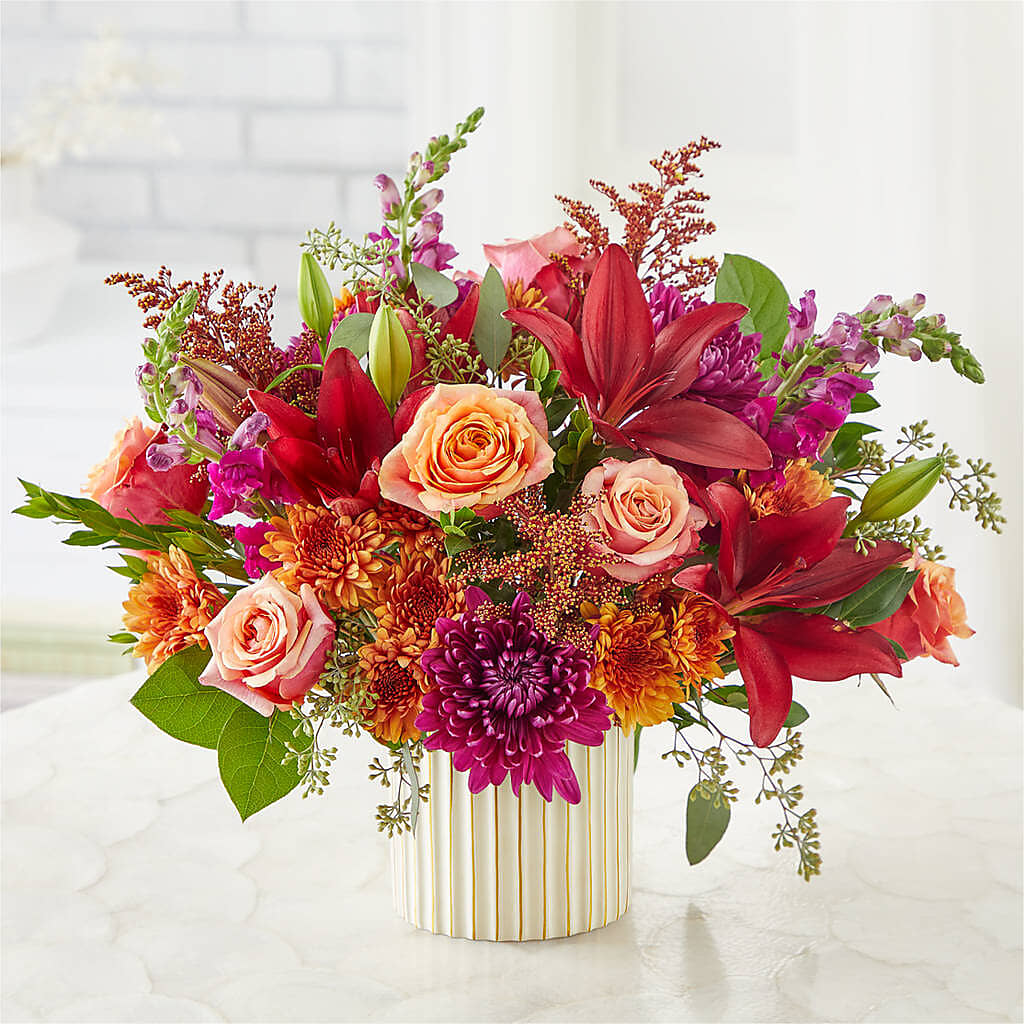 Burgundy Landscape Bouquet – Sandelas Flower Shop, Chicago IL