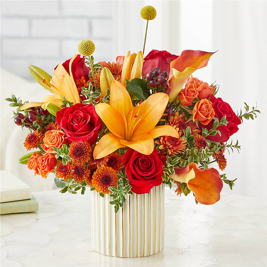 Scarlet Skies Bouquet – Sandelas Flower Shop, Chicago IL