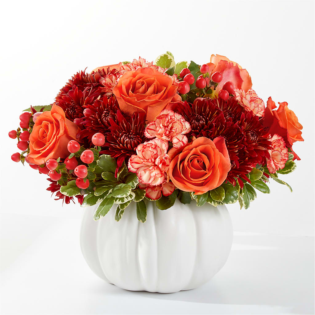 Autumn Air Pumpkin Bouquet – Sandelas Flower Shop, Chicago IL