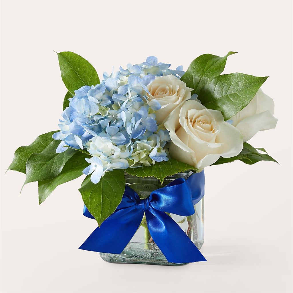 Sky Blue Delight Bouquet – Sandelas Flower Shop, Chicago IL