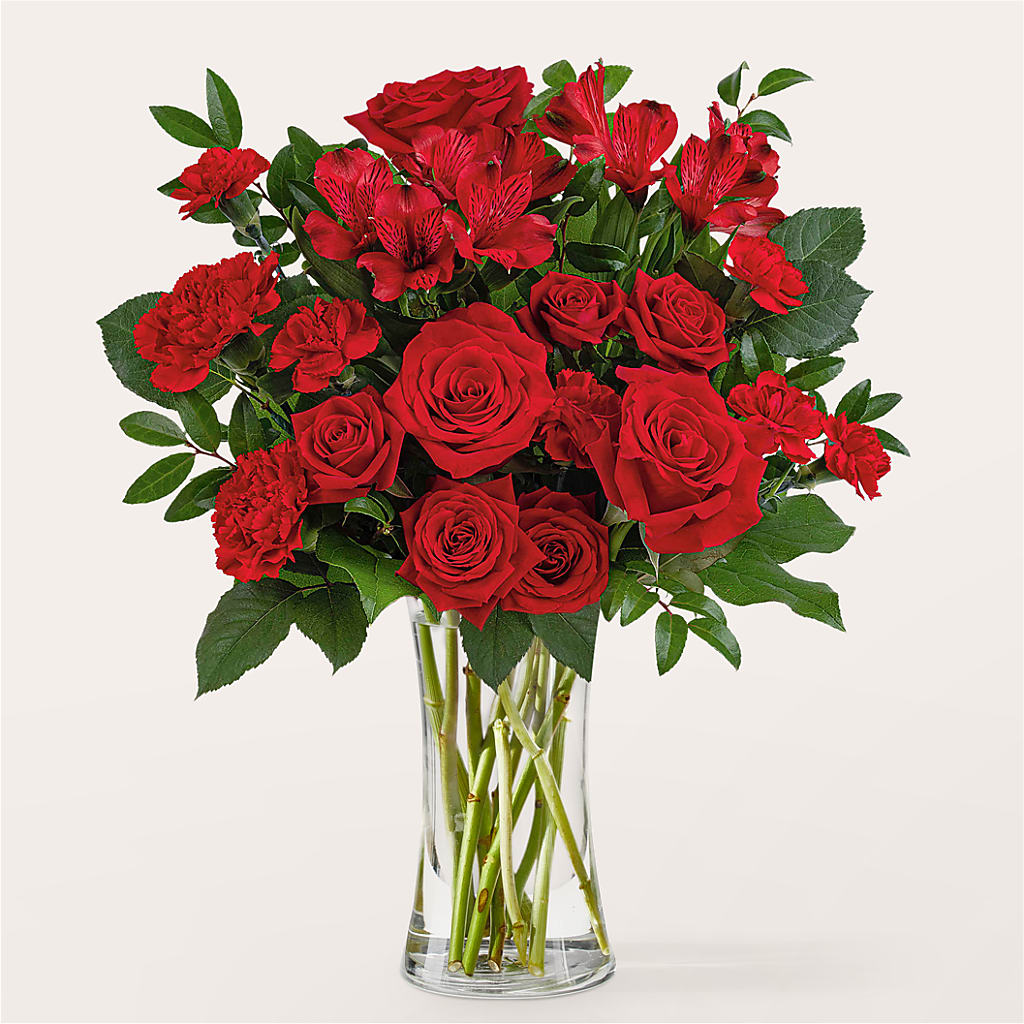 Brilliant Ruby Bouquet – Sandelas Flower Shop, Chicago IL