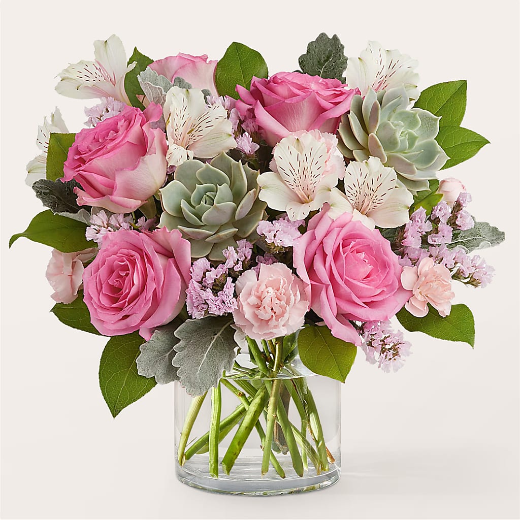 Dusty Rose Bouquet – Sandelas Flower Shop, Chicago IL