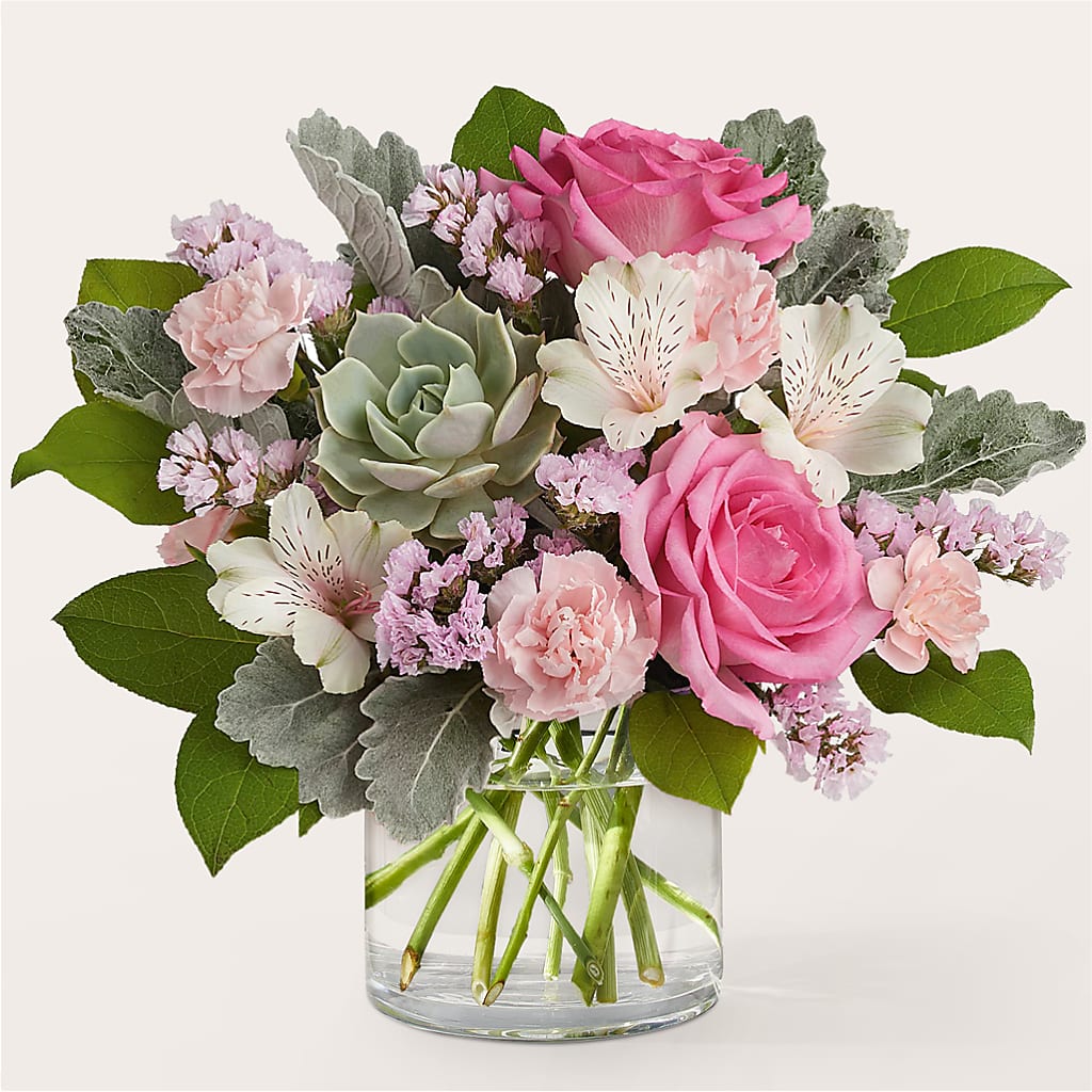 Dusty Rose Bouquet – Sandelas Flower Shop, Chicago IL
