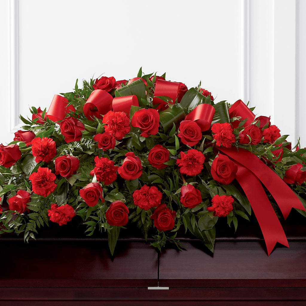 Tribute of Life Casket Spray – Sandelas Flower Shop, Chicago IL