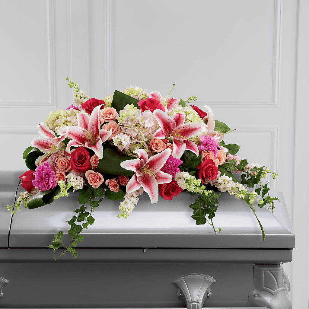 Splendid Grace Casket Spray – Sandelas Flower Shop, Chicago IL