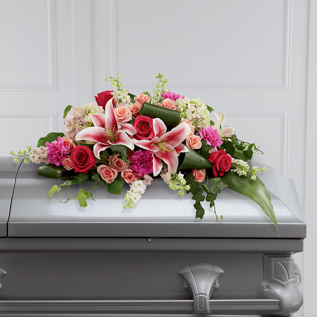 Splendid Grace Casket Spray – Sandelas Flower Shop, Chicago IL