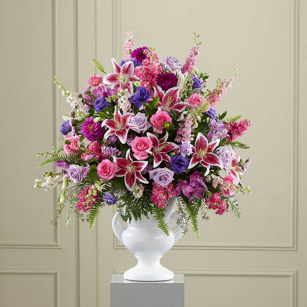 Peaceful Tribute Arrangement – Sandelas Flower Shop, Chicago IL