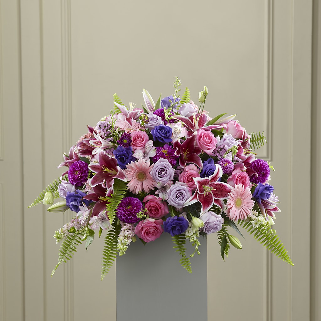 Fare Thee Well Pedestal – Sandelas Flower Shop, Chicago IL