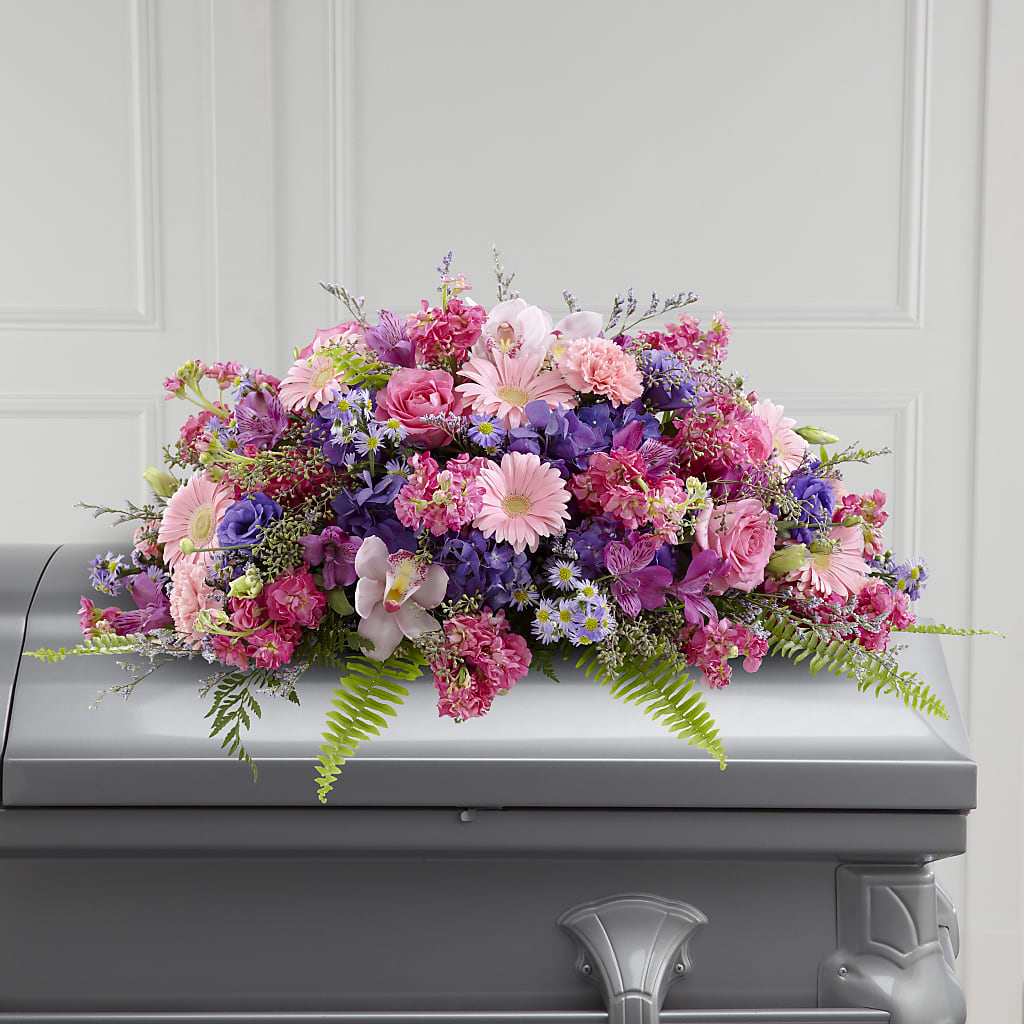 Glorious Garden Casket Spray – Sandelas Flower Shop, Chicago IL