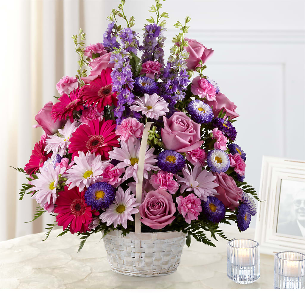 Pastel Peace Basket – Sandelas Flower Shop, Chicago IL
