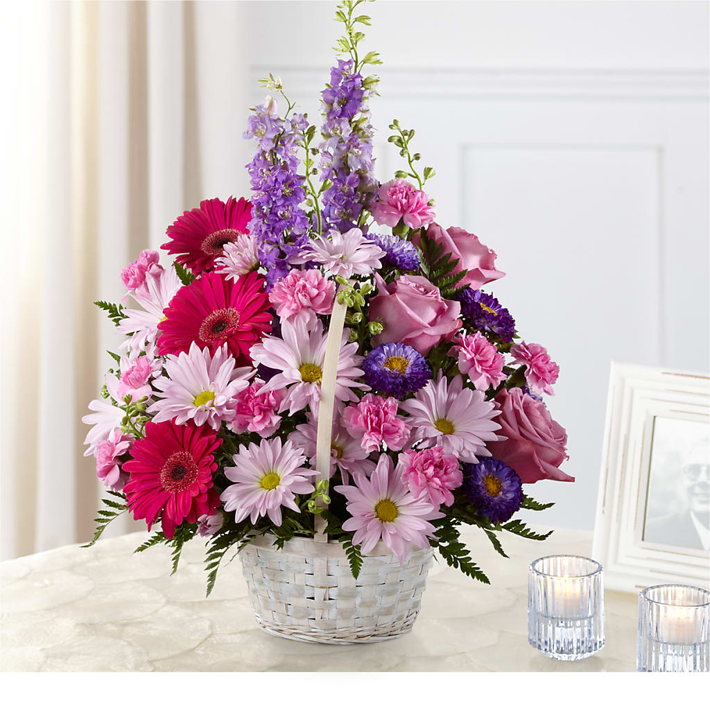 Pastel Peace Basket – Sandelas Flower Shop, Chicago IL
