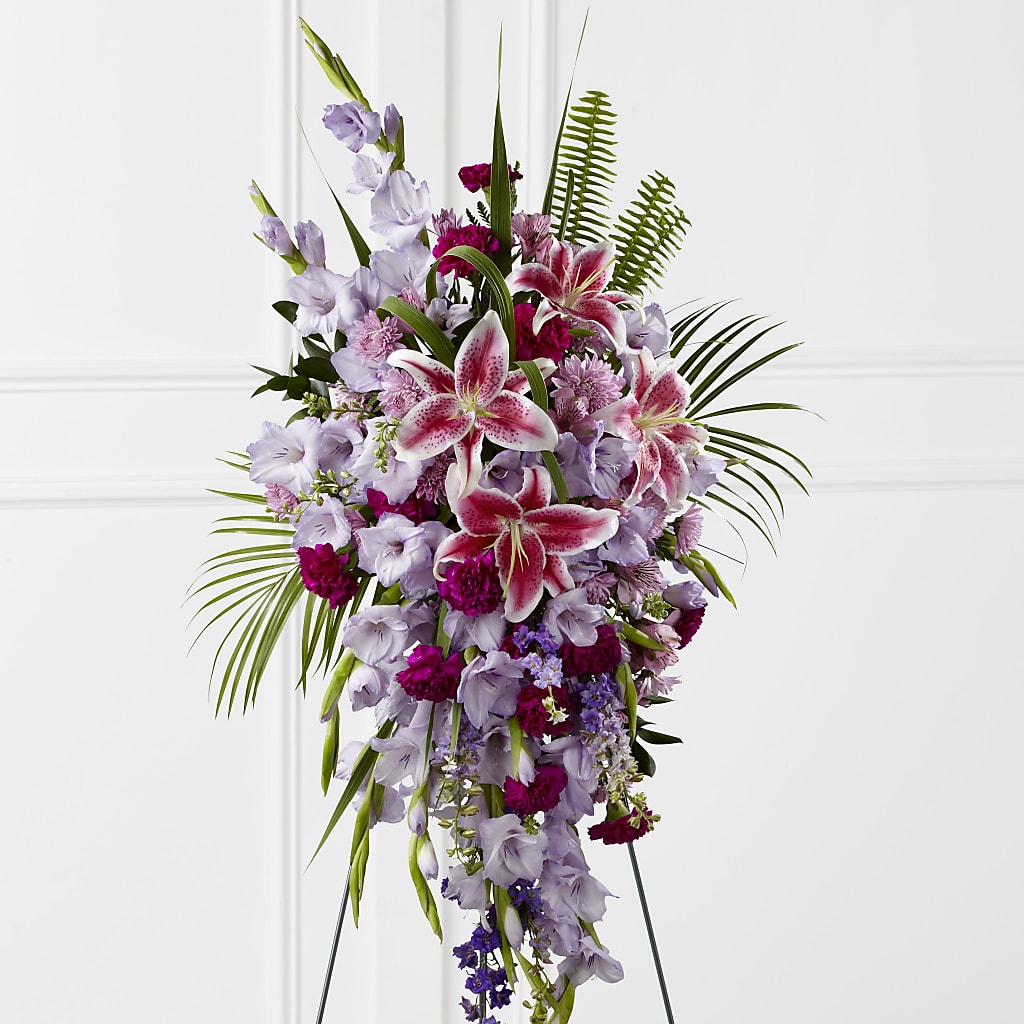 Tender Touch Standing Spray – Sandelas Flower Shop, Chicago IL