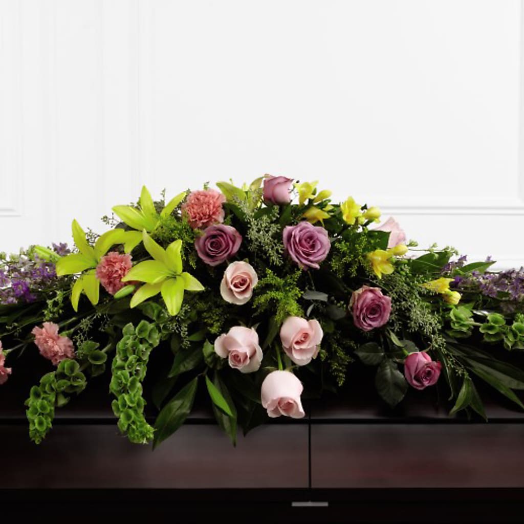 Forever Beloved Casket Spray – Sandelas Flower Shop, Chicago IL