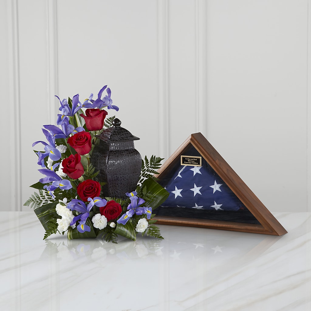 Patriotic Tribute Arrangement – Sandelas Flower Shop, Chicago IL