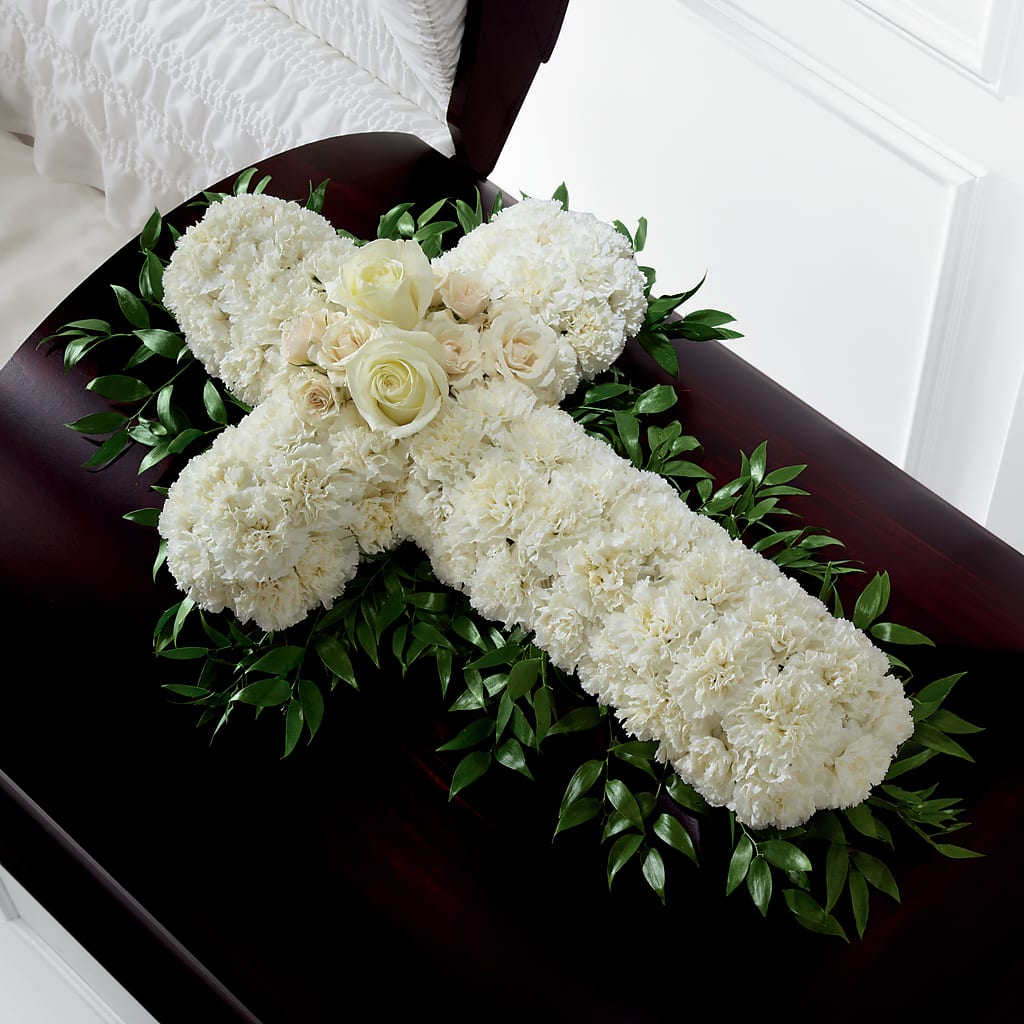 Peaceful Memories Casket Spray (Standard) – Sandelas Flower Shop, Chicago IL