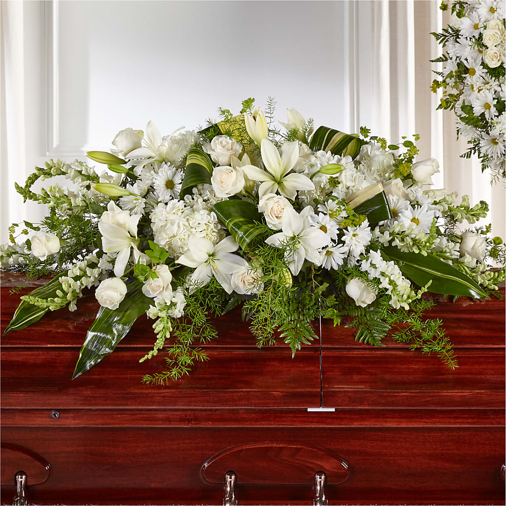 Abundance Casket Spray – Sandelas Flower Shop, Chicago IL
