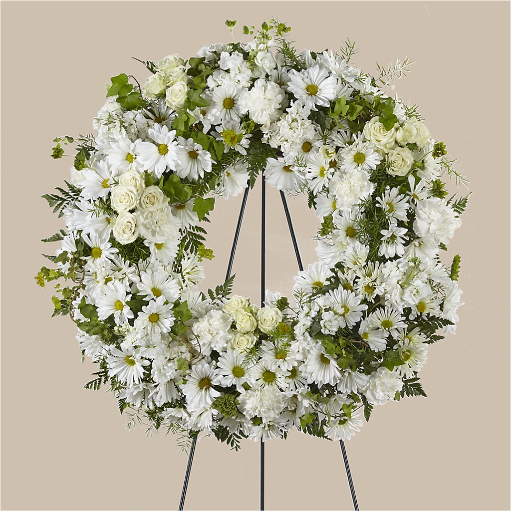 Faithful Wishes Wreath – Sandelas Flower Shop, Chicago IL