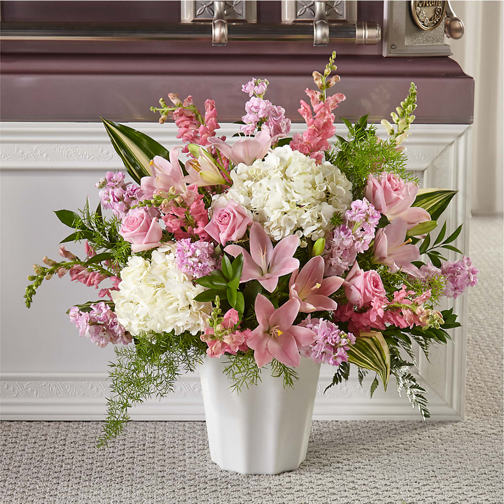 Simply Serene Floor Basket – Sandelas Flower Shop, Chicago IL