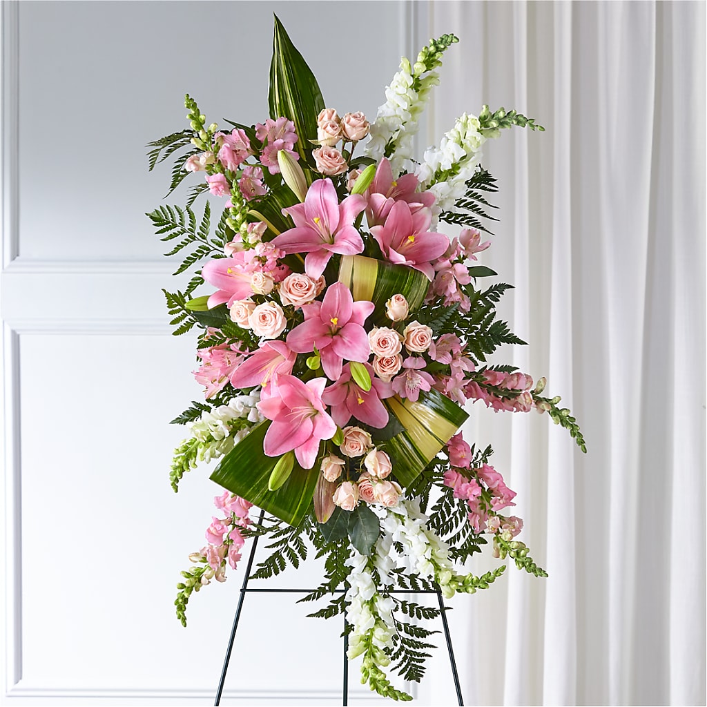 Elegant Embrace Standing Spray – Sandelas Flower Shop, Chicago IL