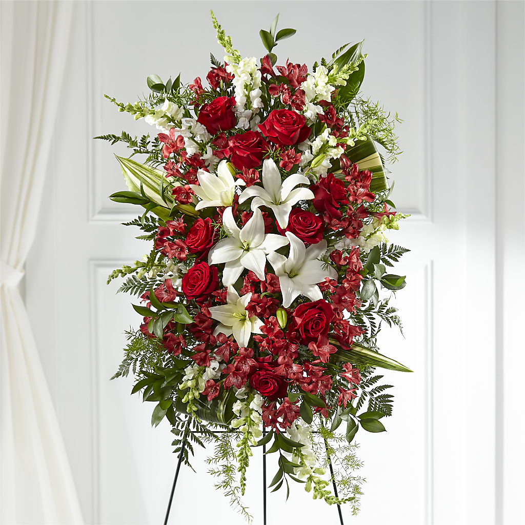 Everlasting Memory Standing Spray – Sandelas Flower Shop, Chicago IL