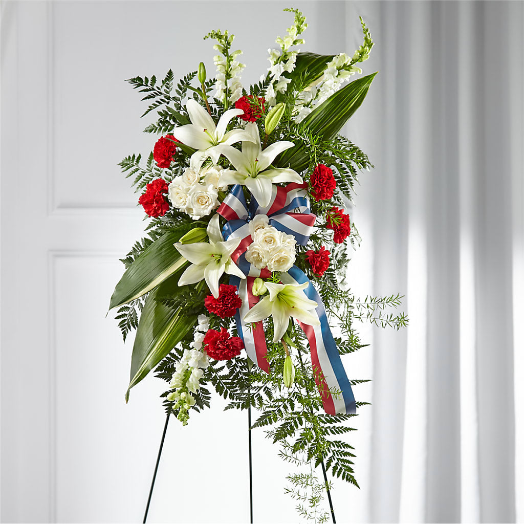 Stars of Life Standing Spray – Sandelas Flower Shop, Chicago IL