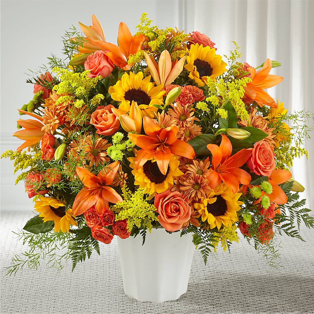 Harvest Thoughts Floor Basket – Sandelas Flower Shop, Chicago IL