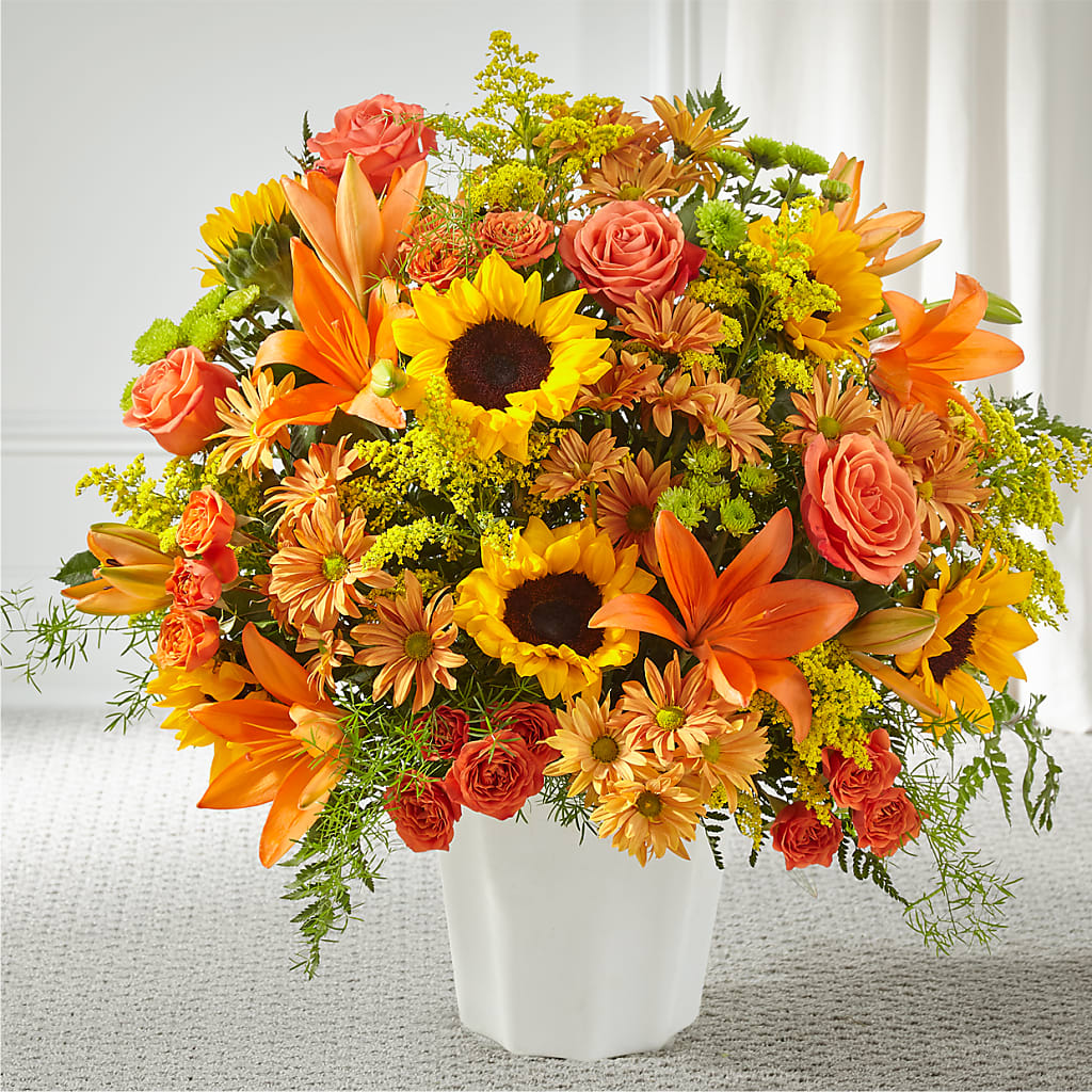 Harvest Thoughts Floor Basket – Sandelas Flower Shop, Chicago IL