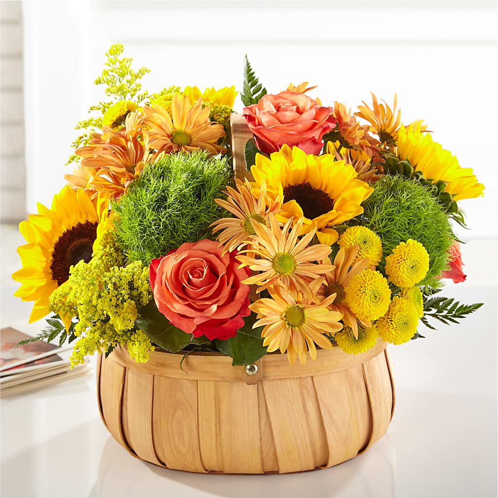 Harvest Sunflower Basket – Sandelas Flower Shop, Chicago IL