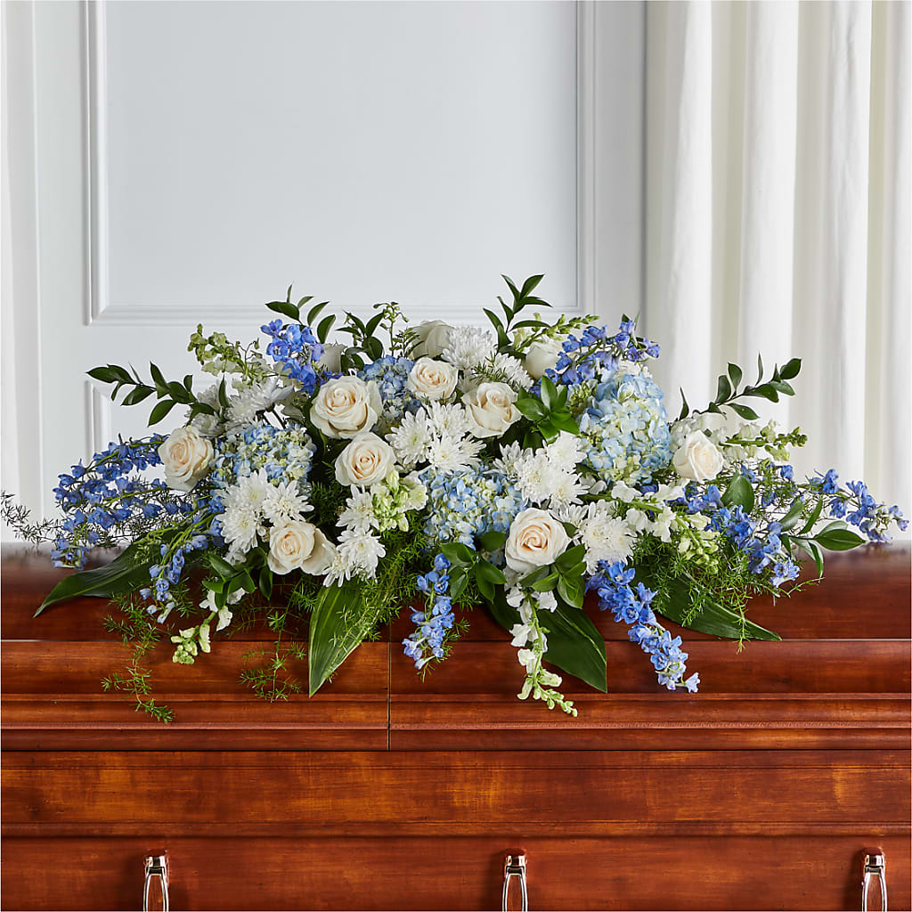 Timeless Essence Casket Spray – Sandelas Flower Shop, Chicago IL