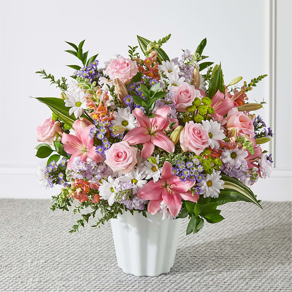 Abundant Compassion Floor Basket – Sandelas Flower Shop, Chicago IL