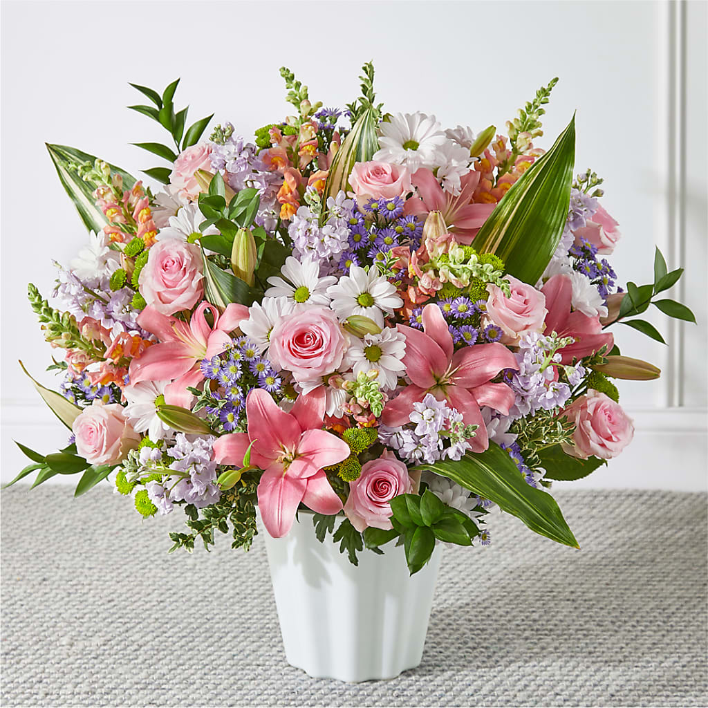 Abundant Compassion Floor Basket – Sandelas Flower Shop, Chicago IL