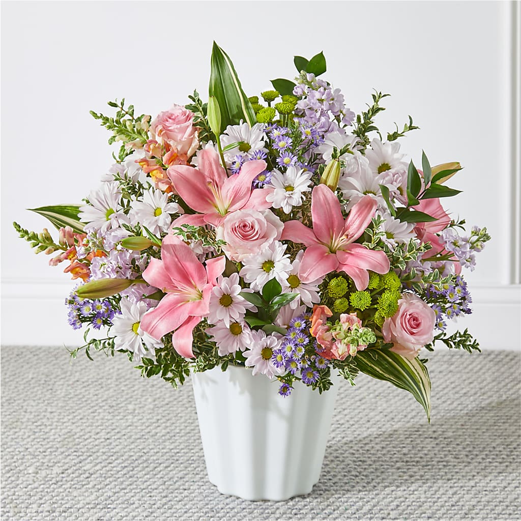 Abundant Compassion Floor Basket – Sandelas Flower Shop, Chicago IL