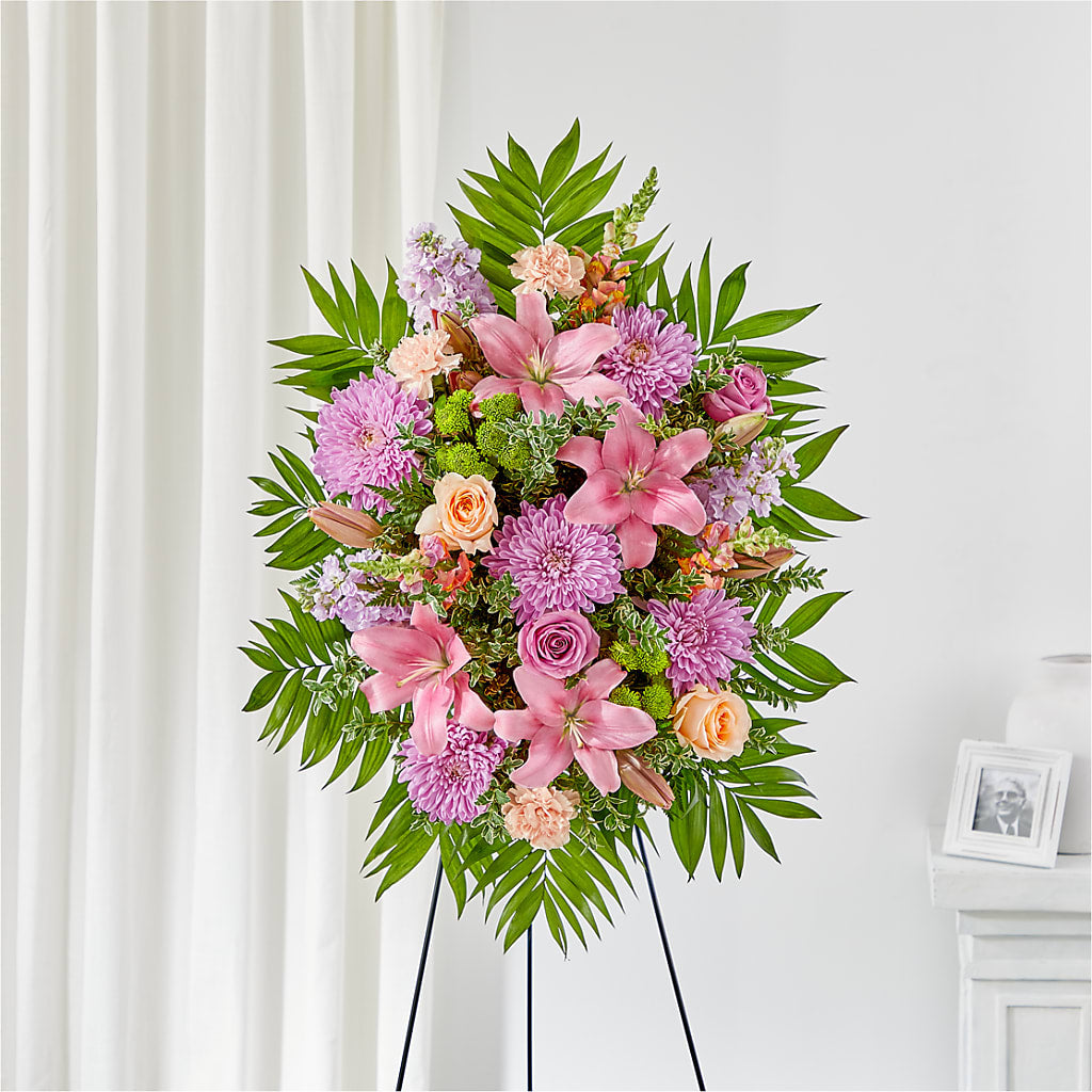 Love & Light Standing Spray – Sandelas Flower Shop, Chicago IL