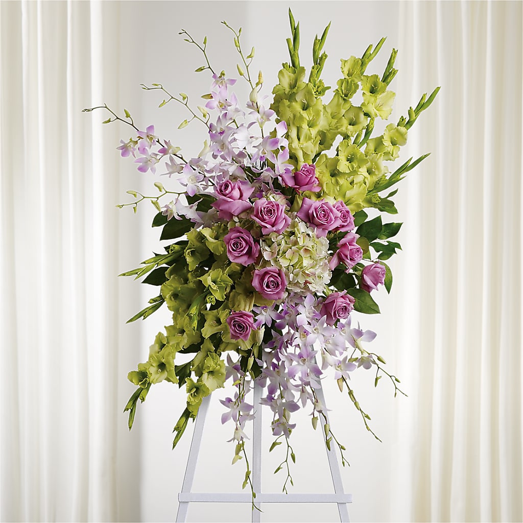 Lasting Legacy Standing Spray – Sandelas Flower Shop, Chicago IL
