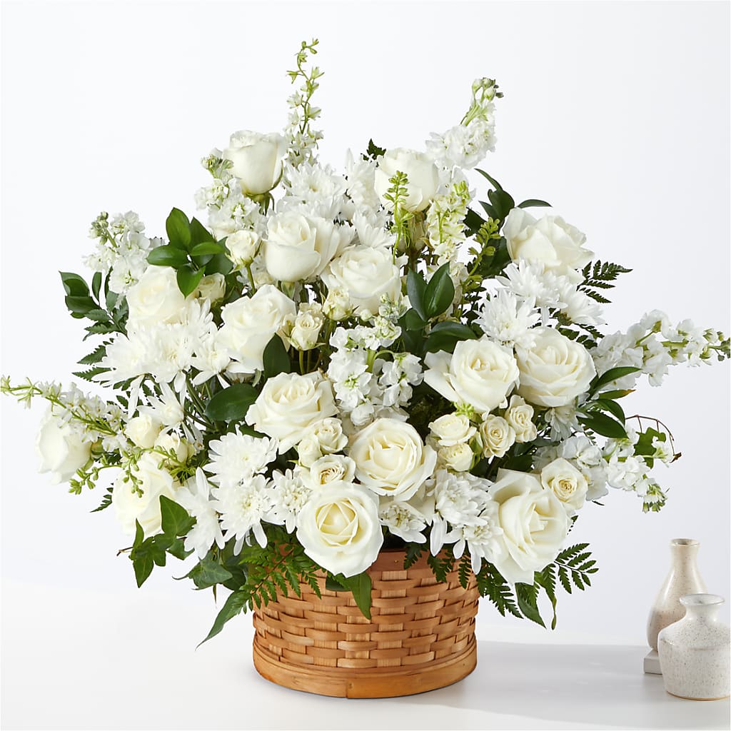 Heartfelt Condolences Arrangement – Sandelas Flower Shop, Chicago IL