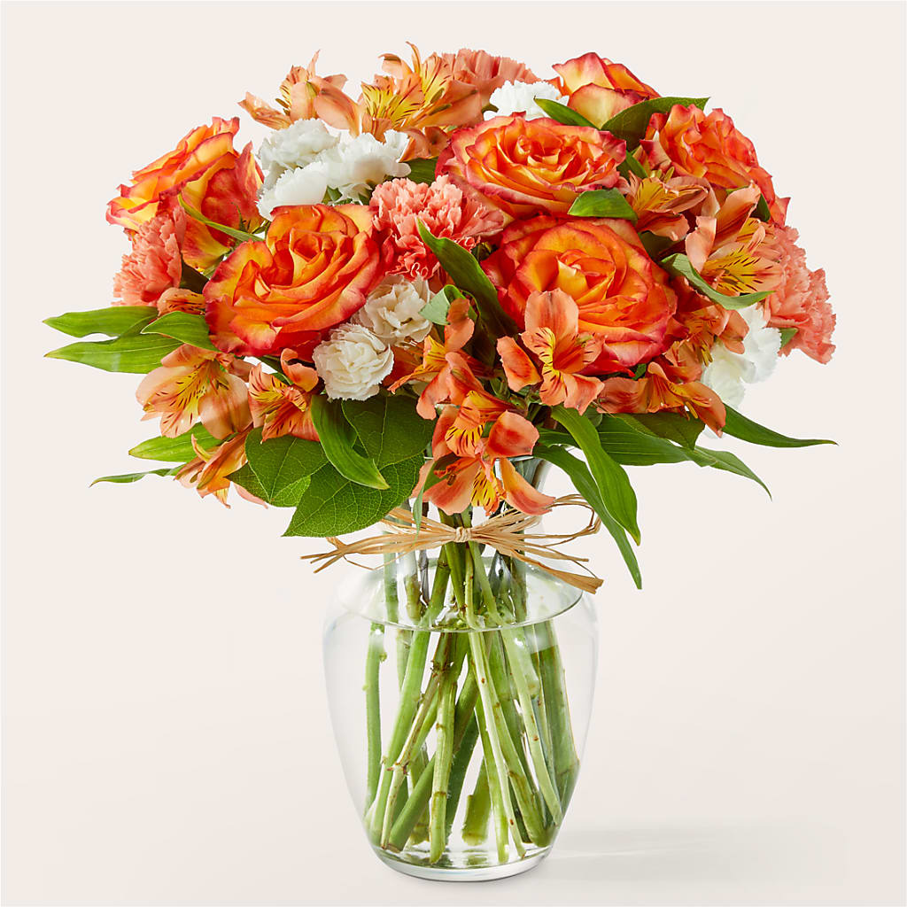 Apricot Glow Bouquet – Sandelas Flower Shop, Chicago IL