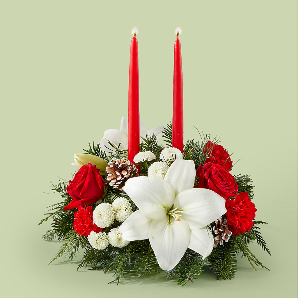 Seasonal Festivities Centerpiece – Sandelas Flower Shop, Chicago IL