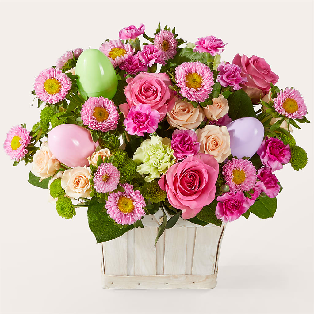 Get Eggcited Basket – Sandelas Flower Shop, Chicago IL