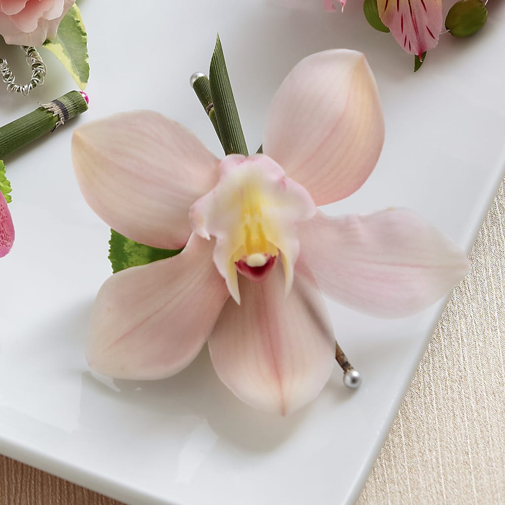Pink Cymbidium Boutonniere – Sandelas Flower Shop, Chicago IL