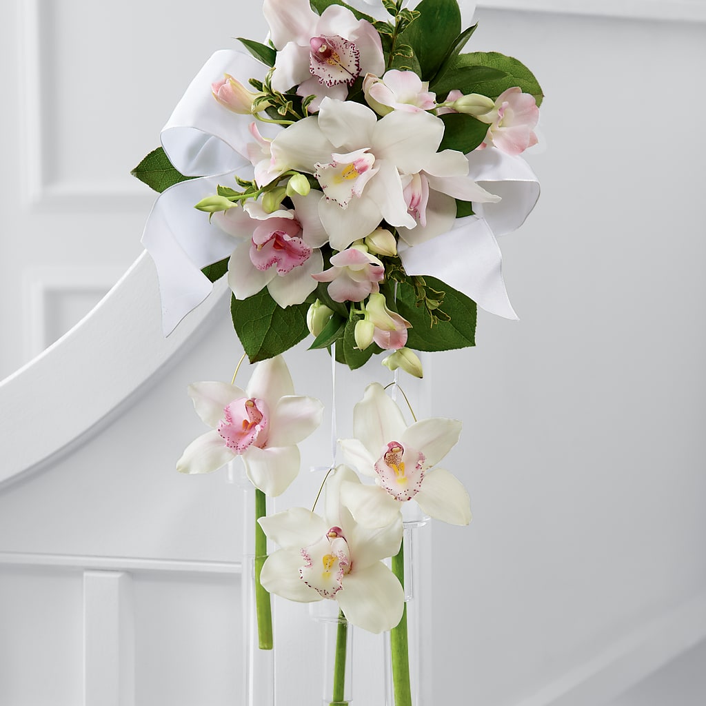 Perfect Entrance Pew Arrangement – Sandelas Flower Shop, Chicago IL