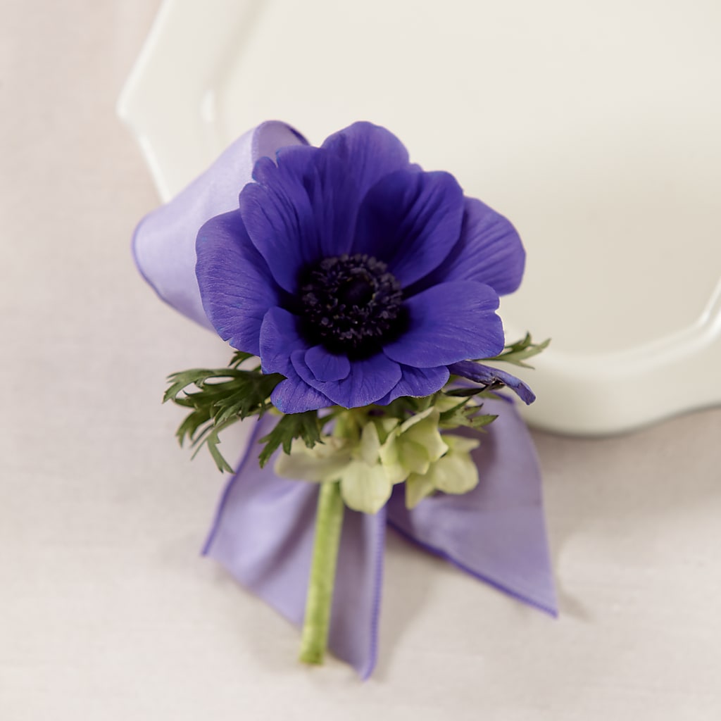 Purple Passion Boutonniere – Sandelas Flower Shop, Chicago IL