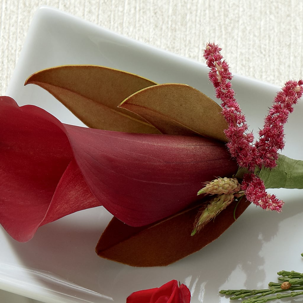 Red Calla Boutonniere – Sandelas Flower Shop, Chicago IL