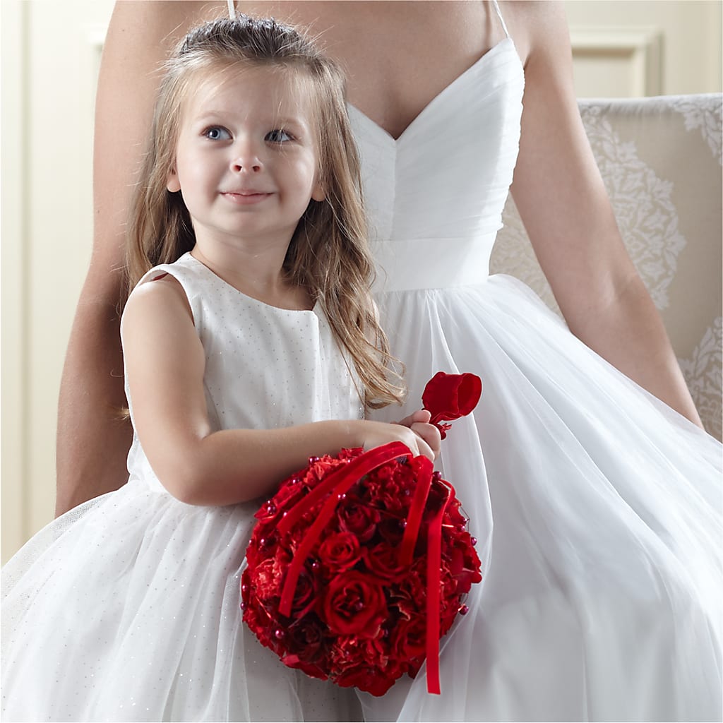 Pure at Heart Flower Girl Arrangement – Sandelas Flower Shop, Chicago IL