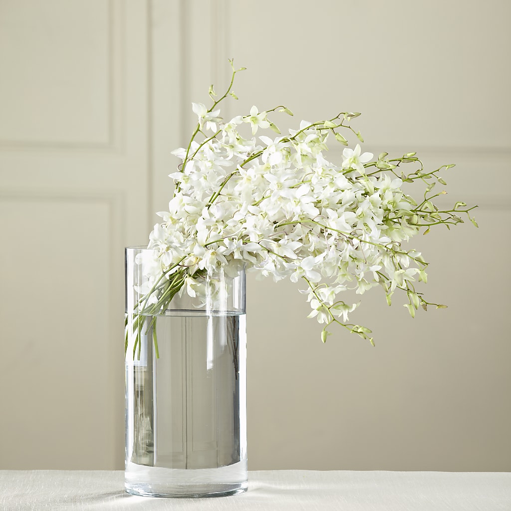 White Dendrobium Bouquet – Sandelas Flower Shop, Chicago IL