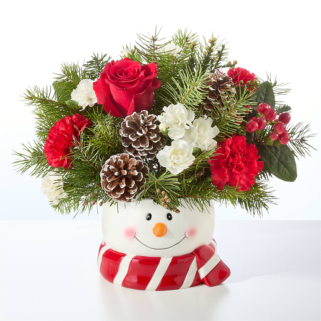 Jolly Snowman Bouquet –  Sandelas Flower Shop, Chicago IL