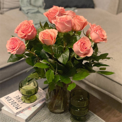 Long Stem Pink Rose Bouquet –  Sandelas Flower Shop, Chicago IL