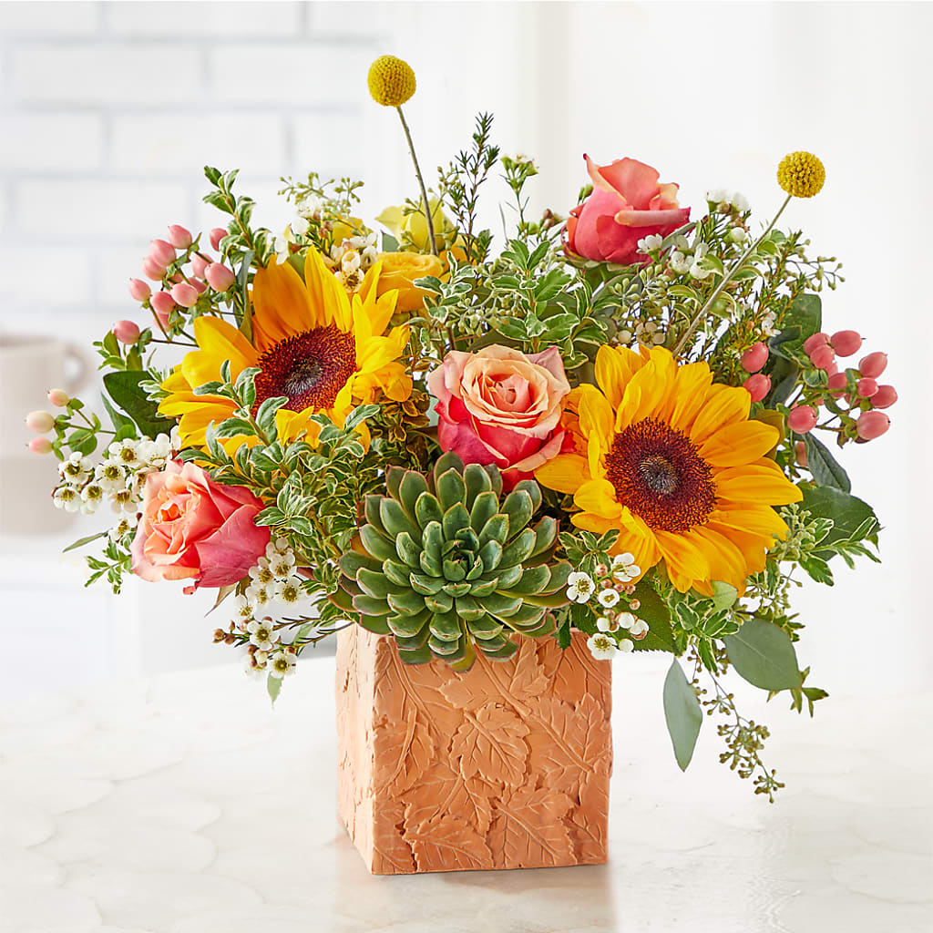 Sunflower Season Bouquet –  Sandelas Flower Shop, Chicago IL
