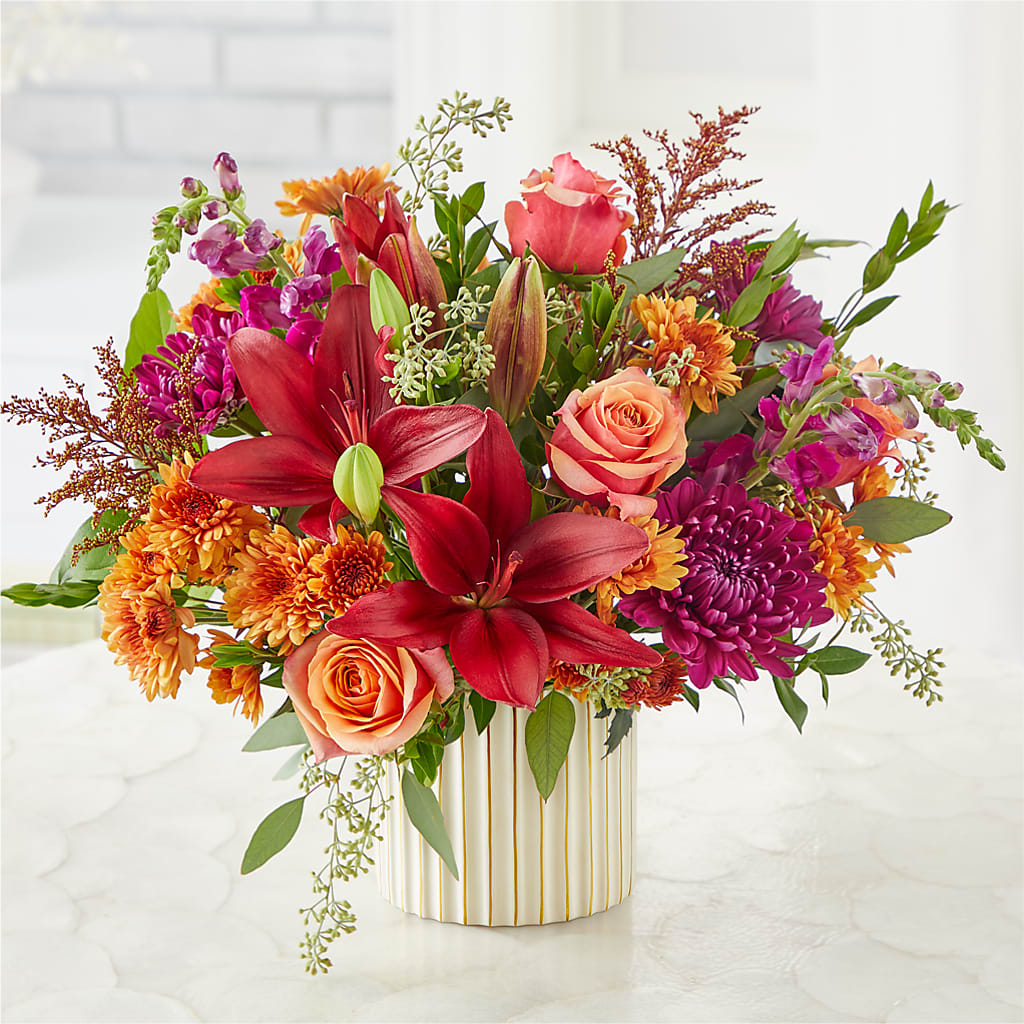 Burgundy Landscape Bouquet –  Sandelas Flower Shop, Chicago IL