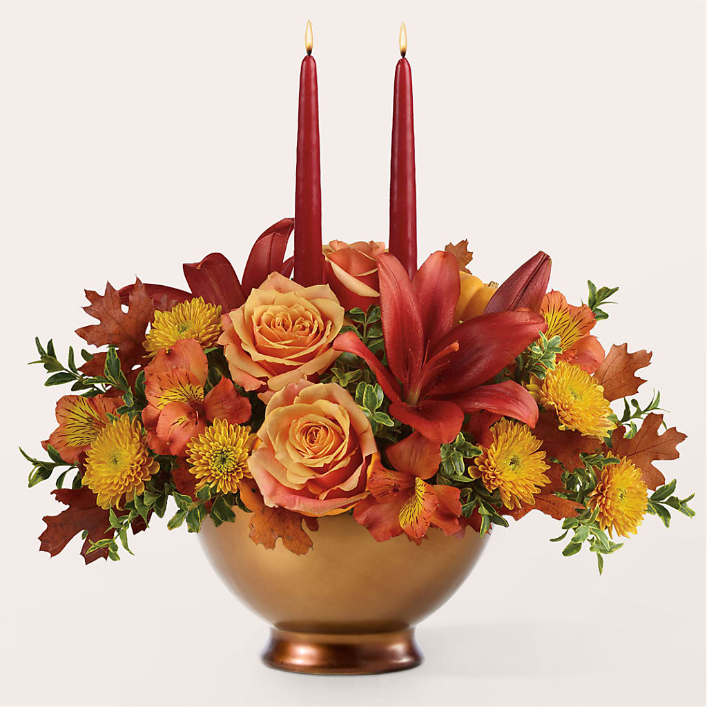 Harvest Table Centerpiece –  Sandelas Flower Shop, Chicago IL